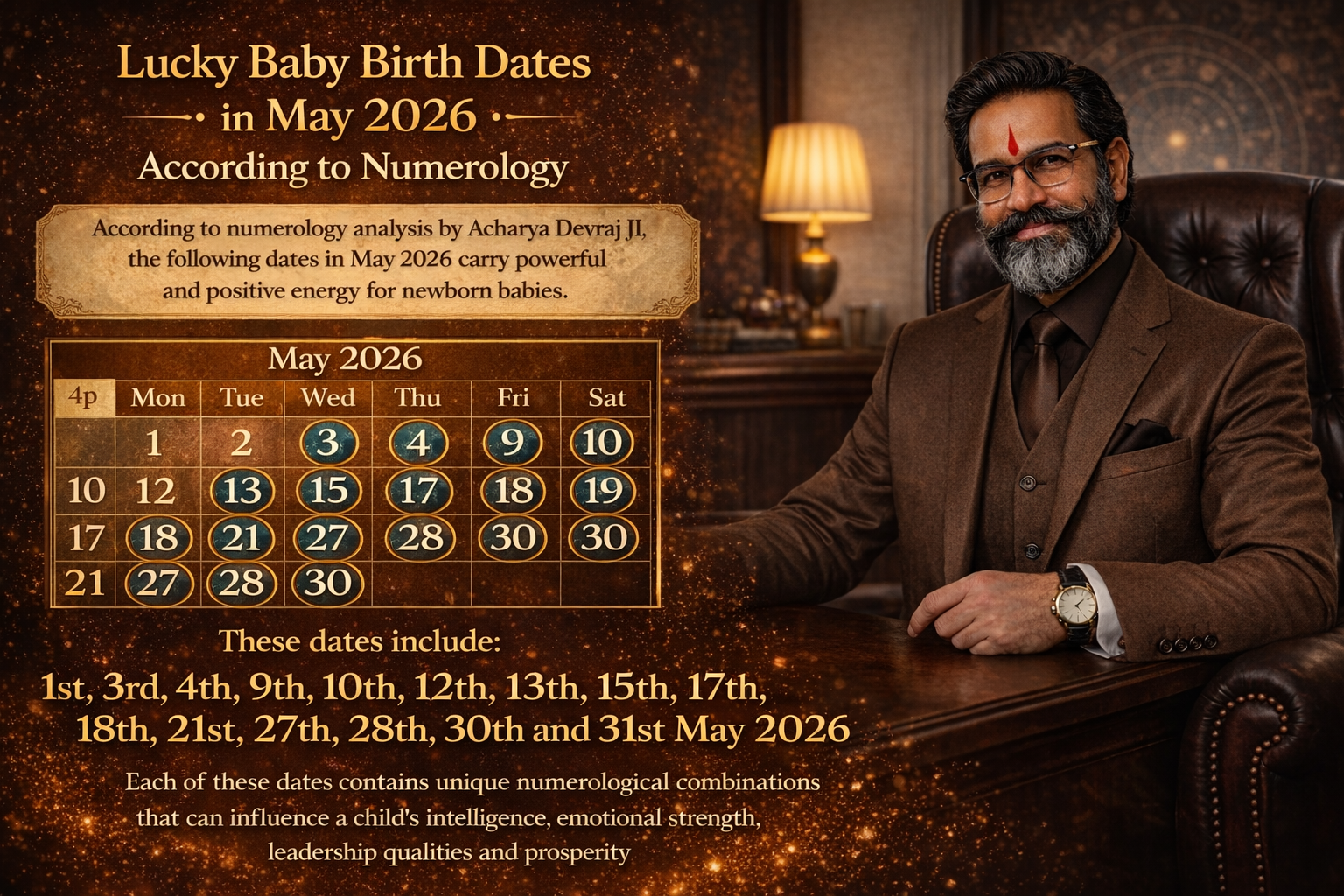 Best Date for Baby Birth in May 2026 | Lucky Raj Yoga Dates by Acharya Devraj Ji