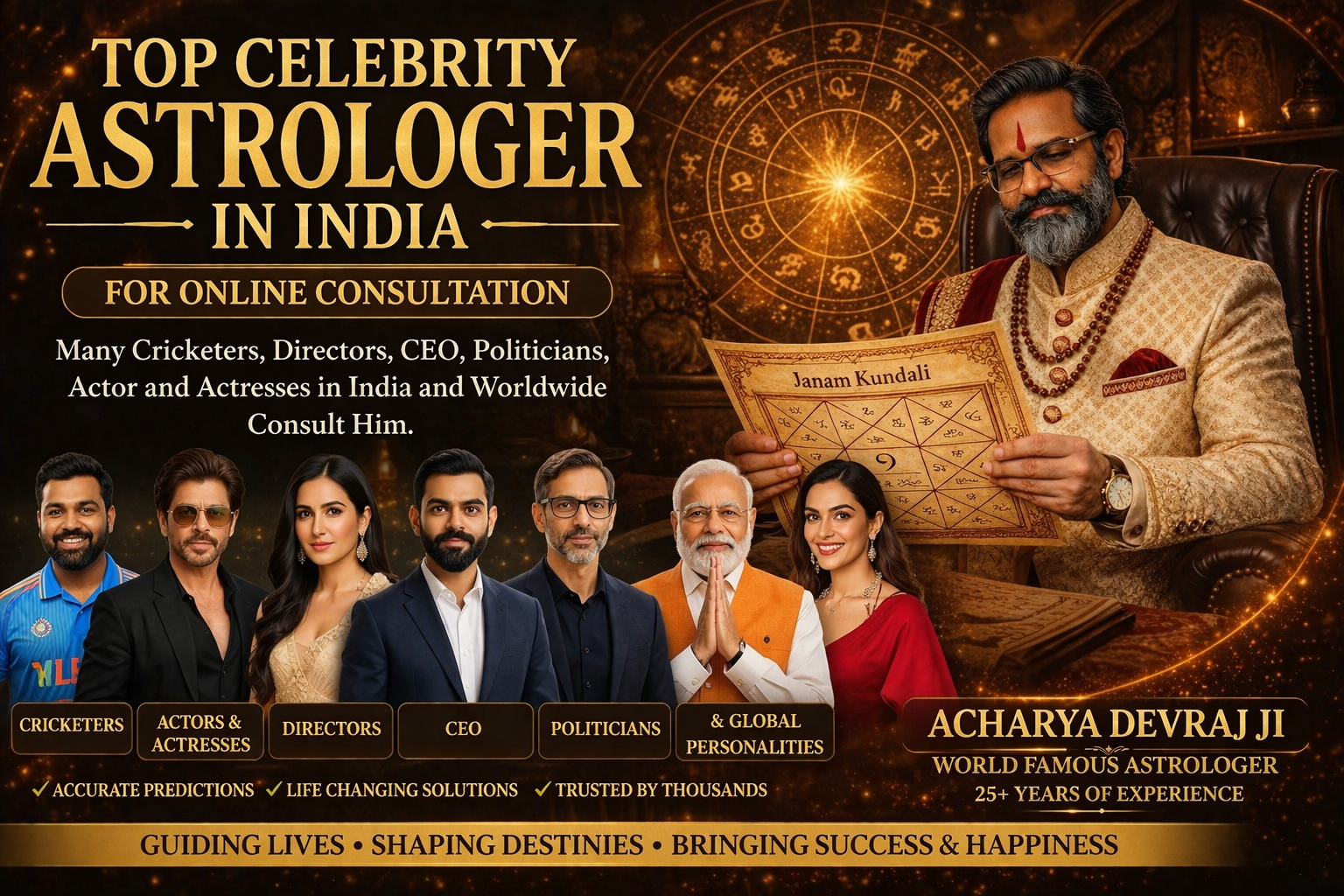 Top Celebrity Astrologer in India for Online Consultation